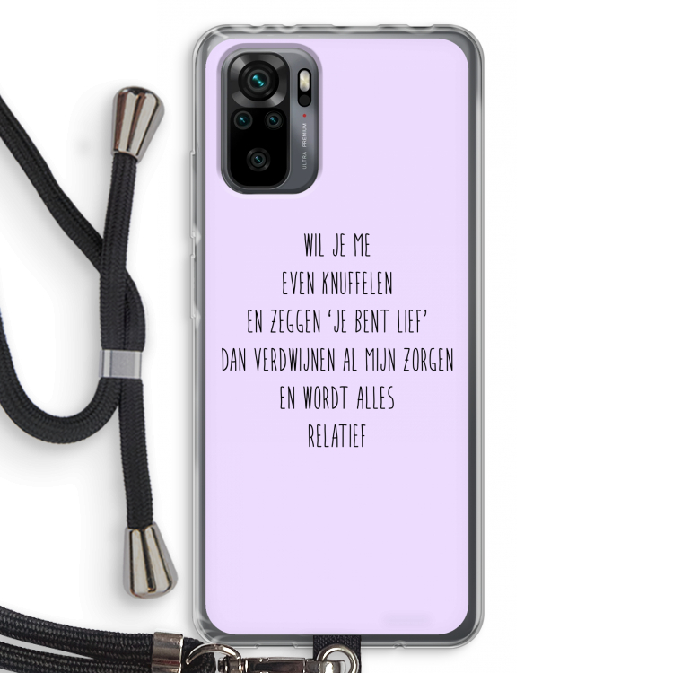 Relatief: Xiaomi Redmi Note 10 Pro Transparant Hoesje met koord