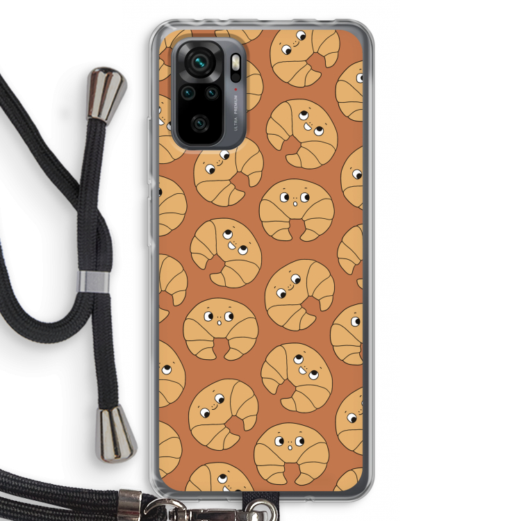 Croissant: Xiaomi Redmi Note 10 Pro Transparant Hoesje met koord