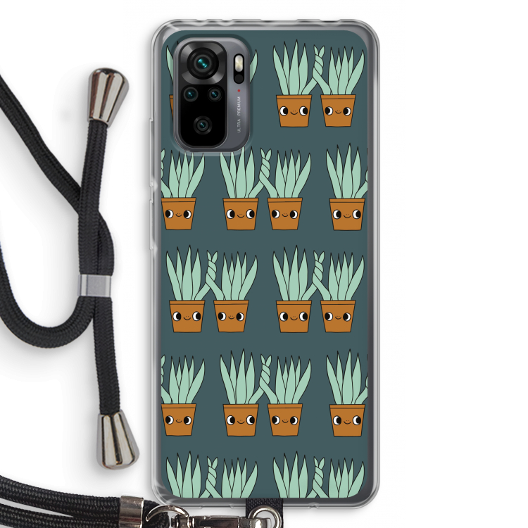 Sansevieria: Xiaomi Redmi Note 10 Pro Transparant Hoesje met koord
