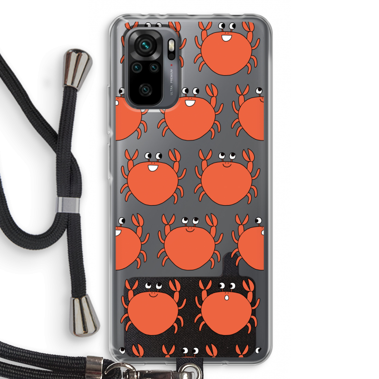 Krab: Xiaomi Redmi Note 10 Pro Transparant Hoesje met koord