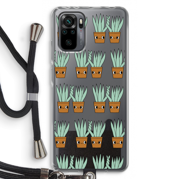 Sansevieria: Xiaomi Redmi Note 10 Pro Transparant Hoesje met koord