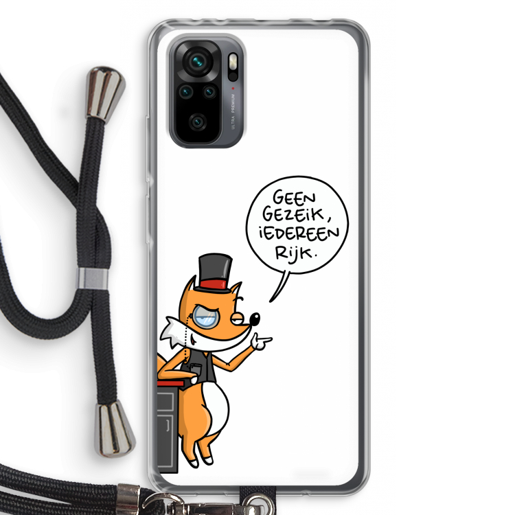 Geen Gezeik: Xiaomi Redmi Note 10 Pro Transparant Hoesje met koord
