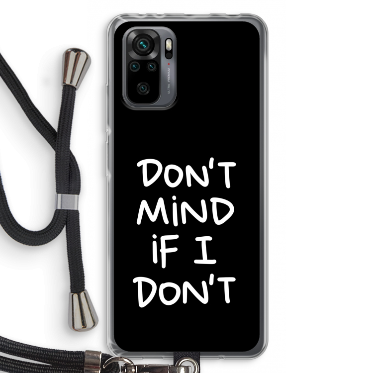 Don't Mind: Xiaomi Redmi Note 10 Pro Transparant Hoesje met koord