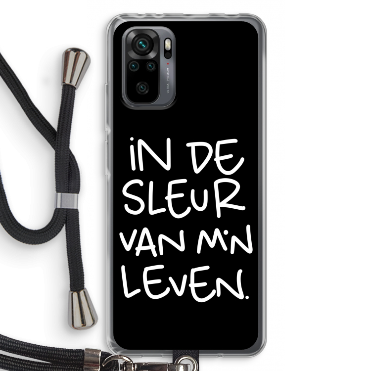 De Sleur: Xiaomi Redmi Note 10 Pro Transparant Hoesje met koord