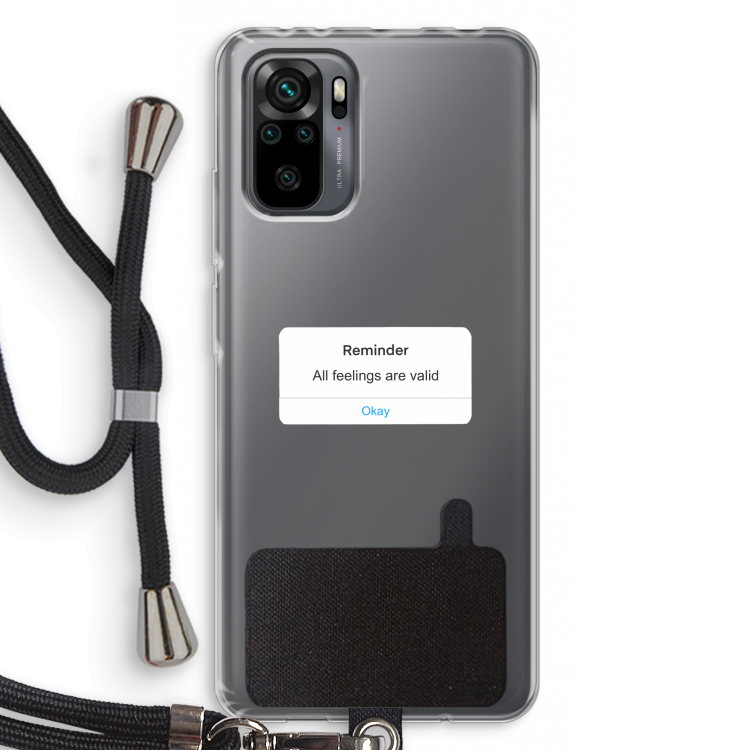 Reminder: Xiaomi Redmi Note 10 Pro Transparant Hoesje met koord