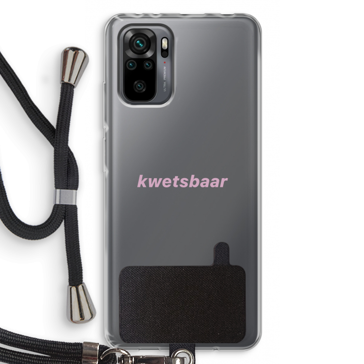 kwetsbaar: Xiaomi Redmi Note 10 Pro Transparant Hoesje met koord