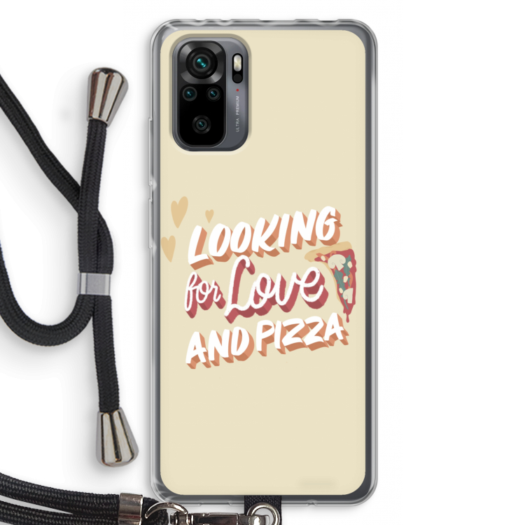 Pizza is the answer: Xiaomi Redmi Note 10 Pro Transparant Hoesje met koord