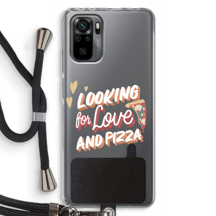 Pizza is the answer: Xiaomi Redmi Note 10 Pro Transparant Hoesje met koord
