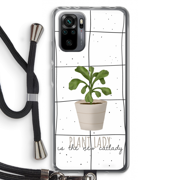Kamerplant op vensterruit: Xiaomi Redmi Note 10 Pro Transparant Hoesje met koord