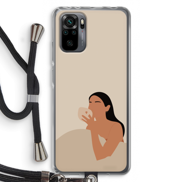 Fresh coffee: Xiaomi Redmi Note 10 Pro Transparant Hoesje met koord