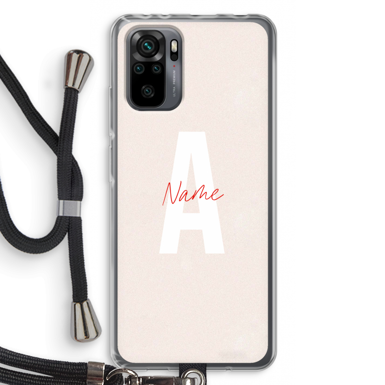 Strawberry Milkshake: Xiaomi Redmi Note 10 Pro Transparant Hoesje met koord