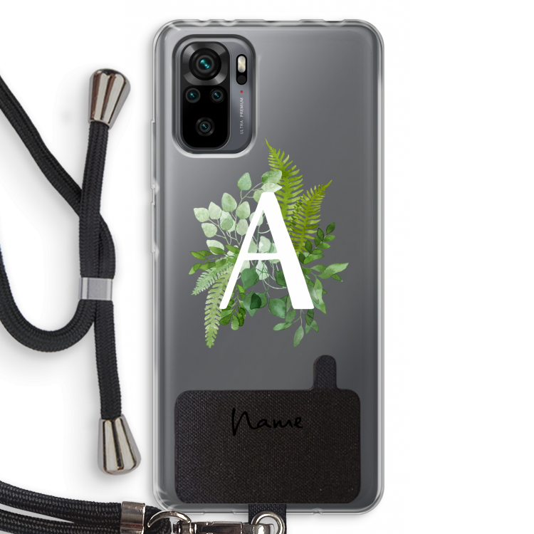 Green Brush: Xiaomi Redmi Note 10 Pro Transparant Hoesje met koord