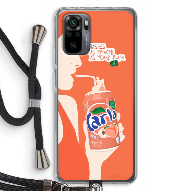 Peach please!: Xiaomi Redmi Note 10 Pro Transparant Hoesje met koord