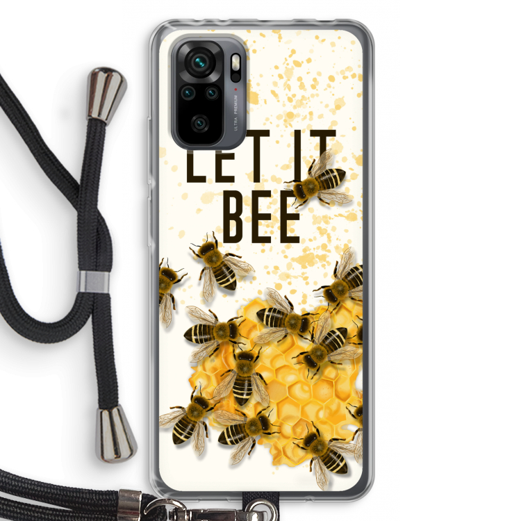 Let it bee: Xiaomi Redmi Note 10 Pro Transparant Hoesje met koord
