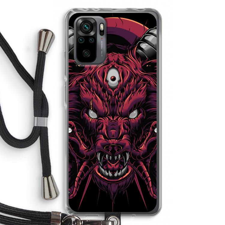 Hell Hound and Serpents: Xiaomi Redmi Note 10 Pro Transparant Hoesje met koord