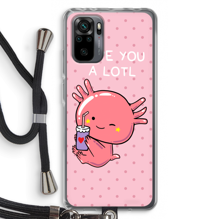 Love You A Lotl: Xiaomi Redmi Note 10 Pro Transparant Hoesje met koord