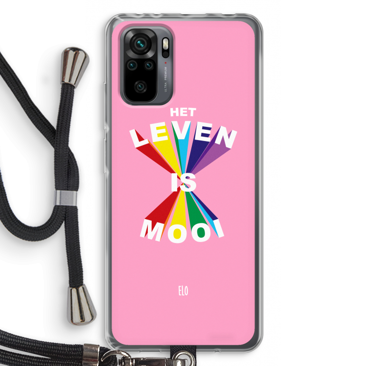 Het Leven Is Mooi: Xiaomi Redmi Note 10 Pro Transparant Hoesje met koord