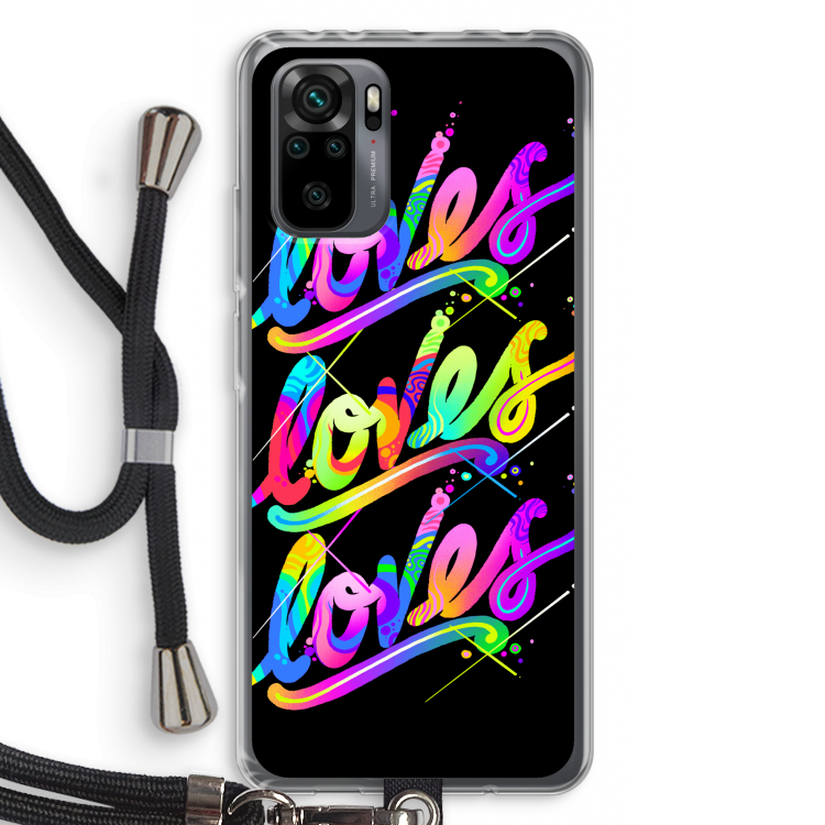 Loves: Xiaomi Redmi Note 10 Pro Transparant Hoesje met koord