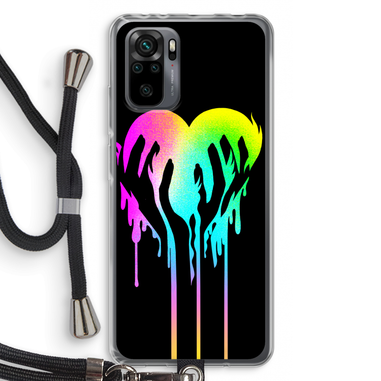 Hold My Heart: Xiaomi Redmi Note 10 Pro Transparant Hoesje met koord