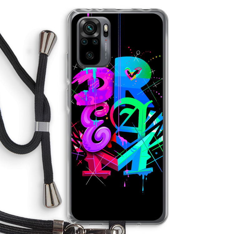 Dream: Xiaomi Redmi Note 10 Pro Transparant Hoesje met koord