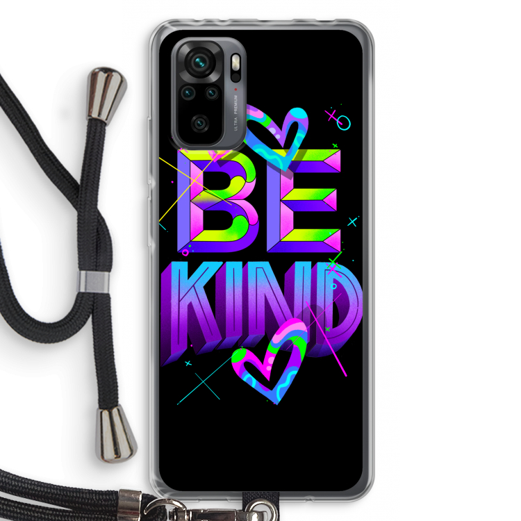 Be Kind: Xiaomi Redmi Note 10 Pro Transparant Hoesje met koord