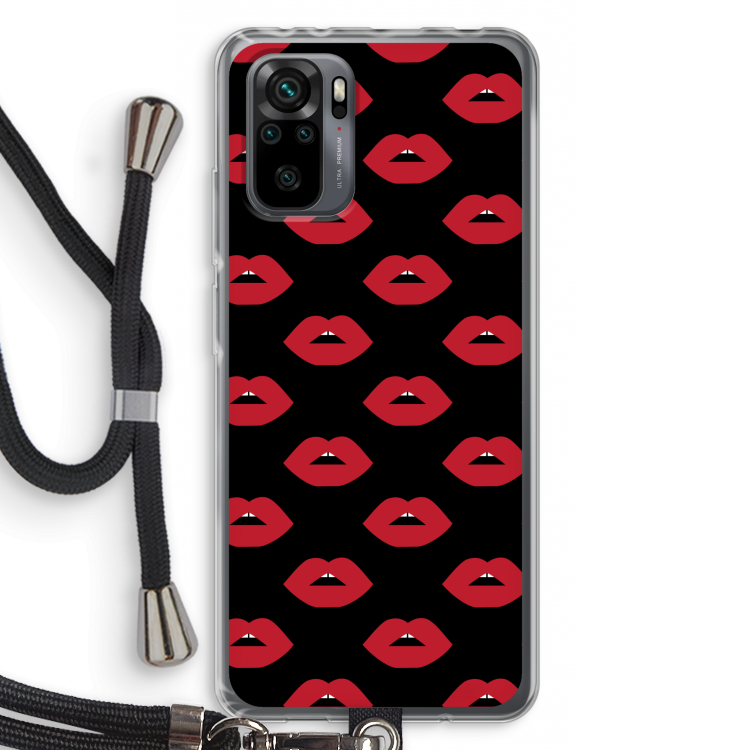 Lips: Xiaomi Redmi Note 10 Pro Transparant Hoesje met koord