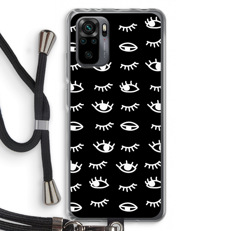 Eye pattern #3: Xiaomi Redmi Note 10 Pro Transparant Hoesje met koord