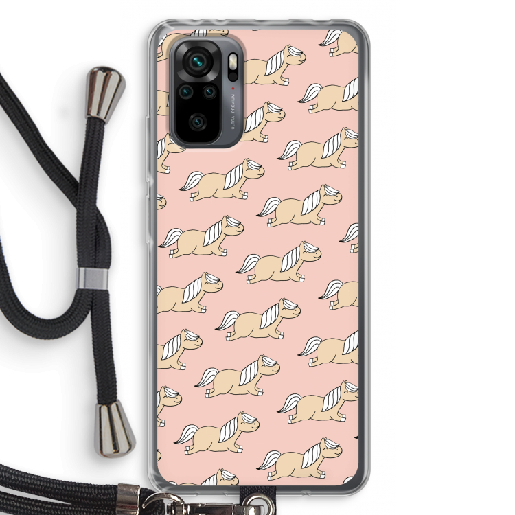 Ponys: Xiaomi Redmi Note 10 Pro Transparant Hoesje met koord
