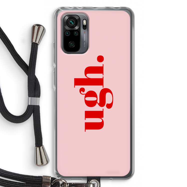 Ugh: Xiaomi Redmi Note 10 Pro Transparant Hoesje met koord