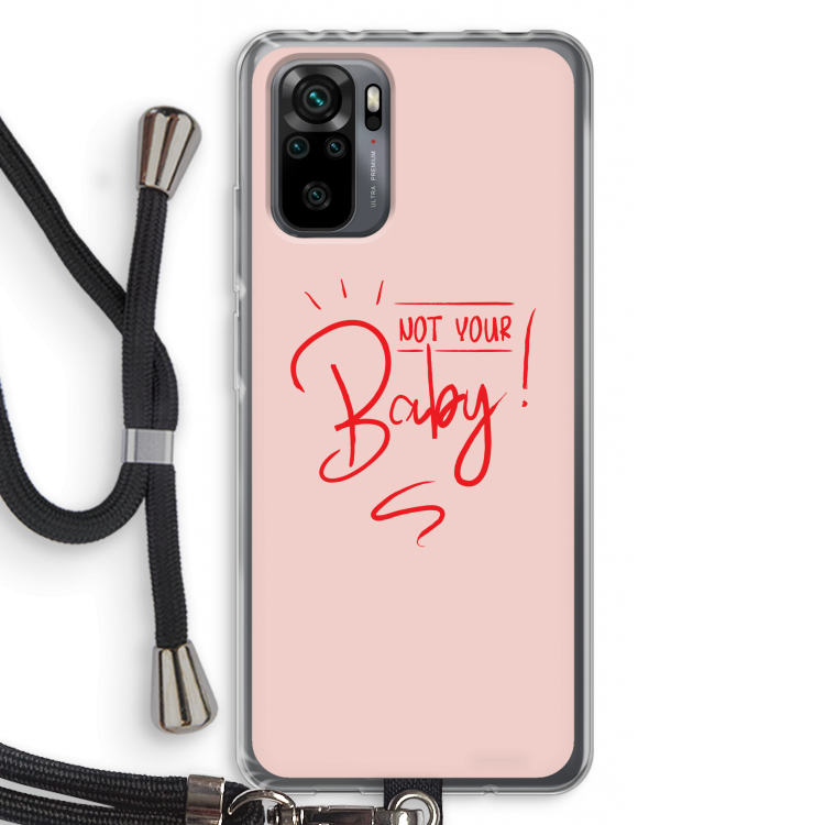 Not Your Baby: Xiaomi Redmi Note 10 Pro Transparant Hoesje met koord