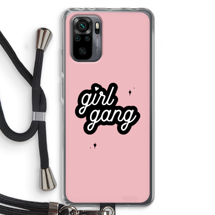 Girl Gang: Xiaomi Redmi Note 10 Pro Transparant Hoesje met koord