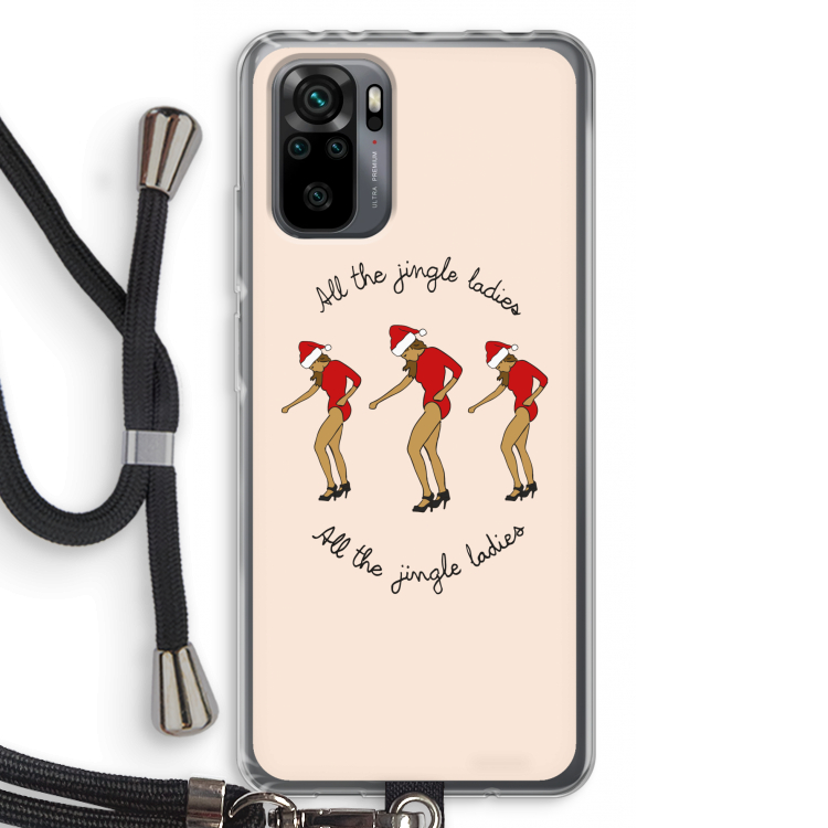 Jingle Ladies: Xiaomi Redmi Note 10 Pro Transparant Hoesje met koord