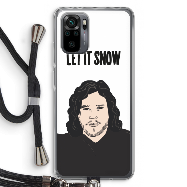 Let It Snow: Xiaomi Redmi Note 10 Pro Transparant Hoesje met koord