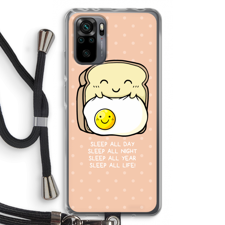 Sleep All Day: Xiaomi Redmi Note 10 Pro Transparant Hoesje met koord