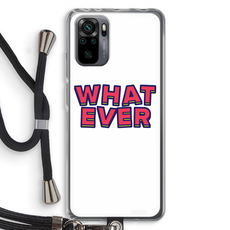 Whatever: Xiaomi Redmi Note 10 Pro Transparant Hoesje met koord
