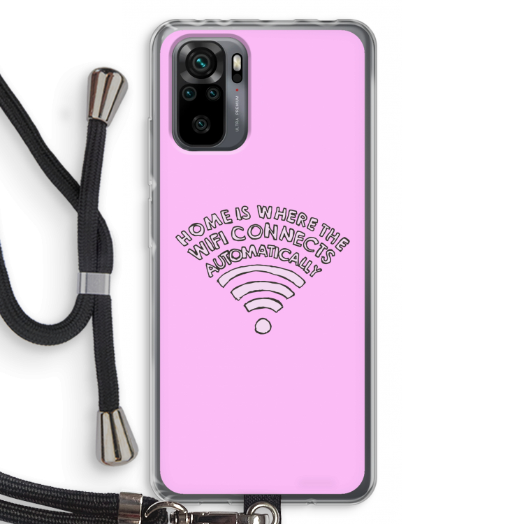 Home Is Where The Wifi Is: Xiaomi Redmi Note 10 Pro Transparant Hoesje met koord