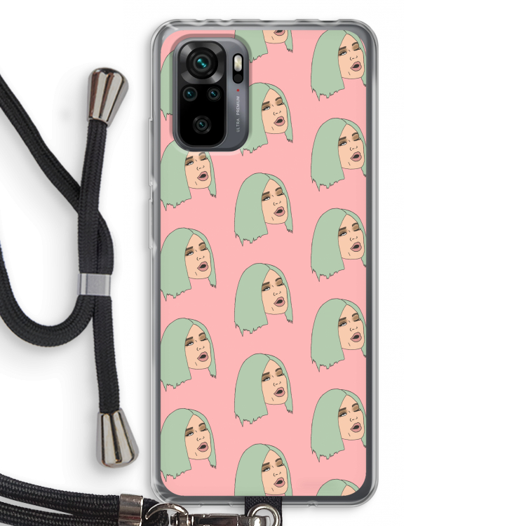 King Kylie: Xiaomi Redmi Note 10 Pro Transparant Hoesje met koord