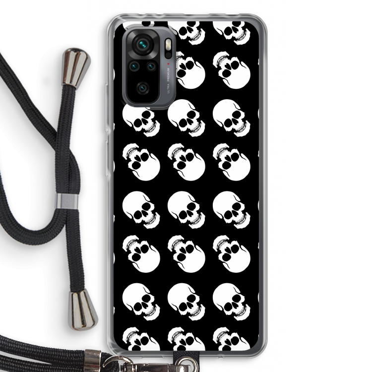 Musketon Skulls: Xiaomi Redmi Note 10 Pro Transparant Hoesje met koord
