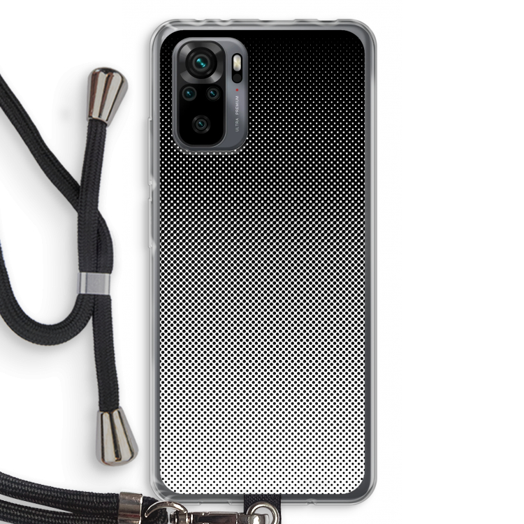 Musketon Halftone: Xiaomi Redmi Note 10 Pro Transparant Hoesje met koord