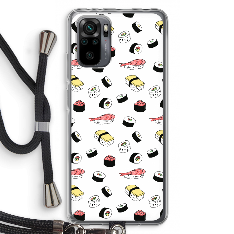 Sushi time: Xiaomi Redmi Note 10 Pro Transparant Hoesje met koord