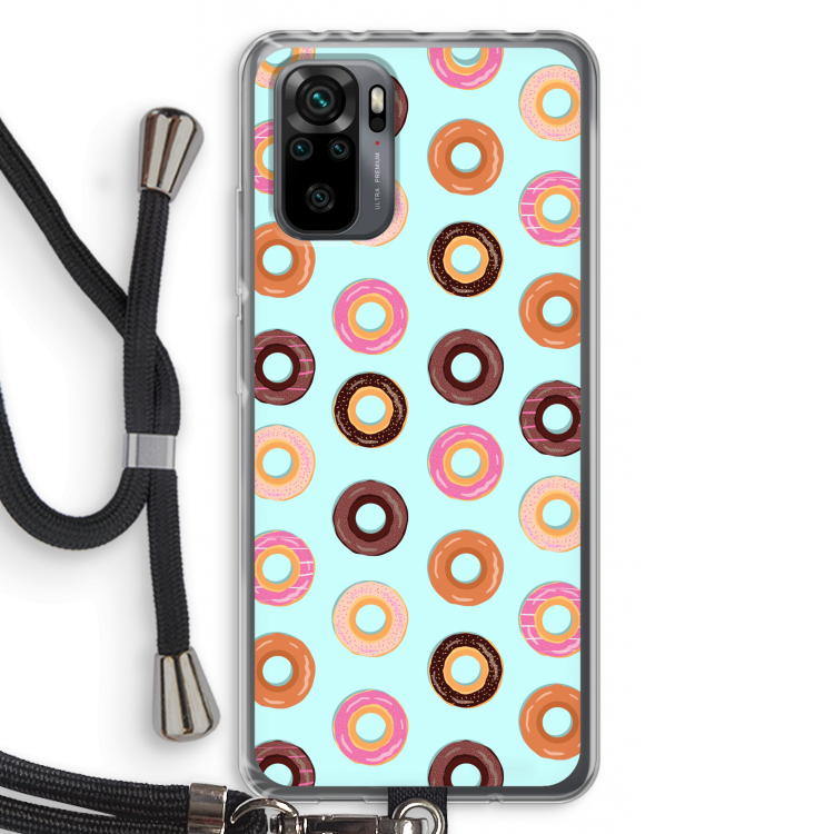 Donuts: Xiaomi Redmi Note 10 Pro Transparant Hoesje met koord