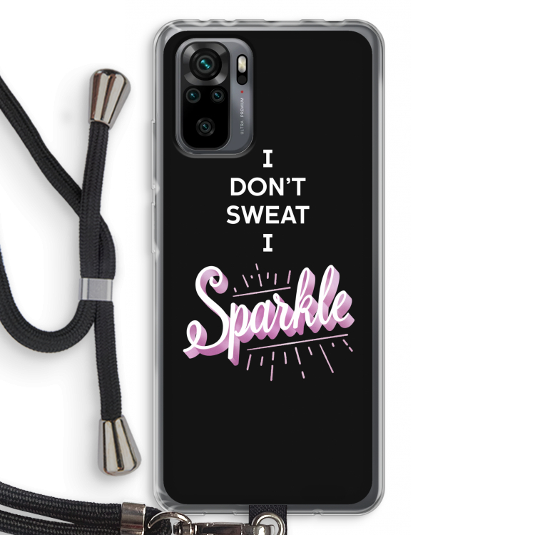 Sparkle quote: Xiaomi Redmi Note 10 Pro Transparant Hoesje met koord