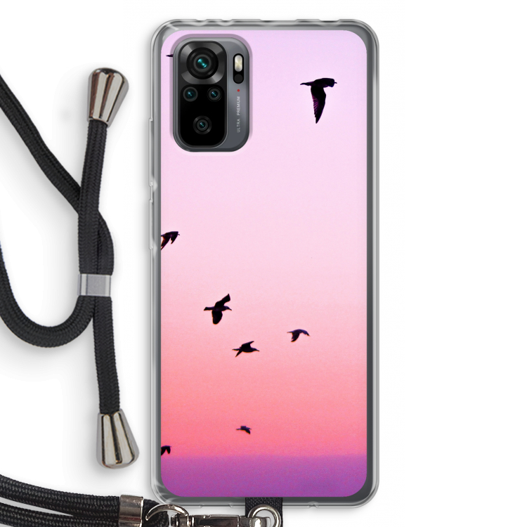 Fly away: Xiaomi Redmi Note 10 Pro Transparant Hoesje met koord