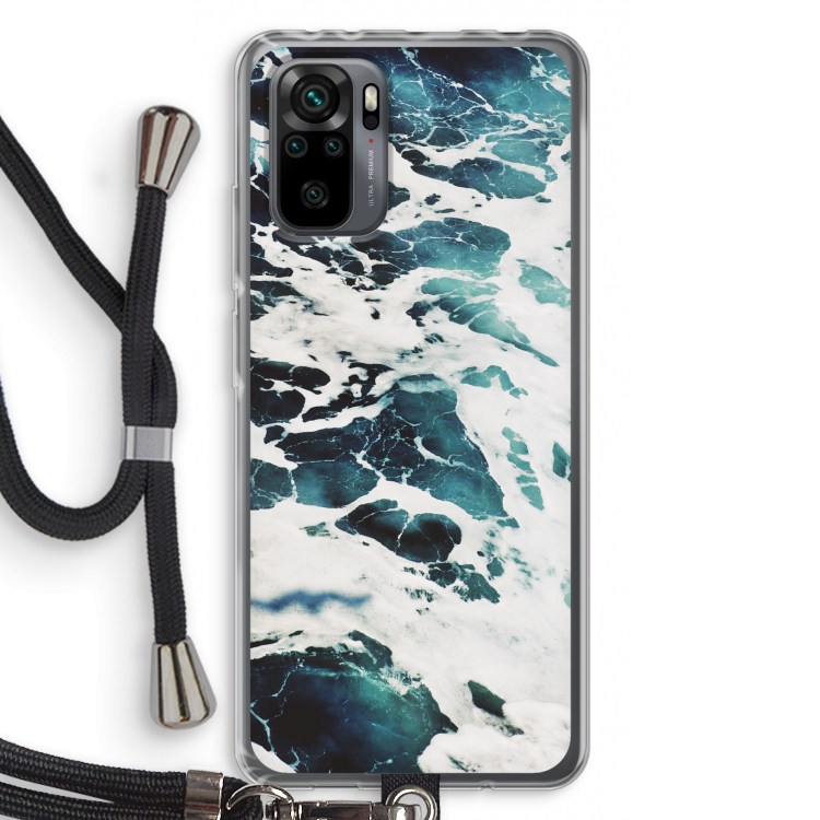 Golven: Xiaomi Redmi Note 10 Pro Transparant Hoesje met koord