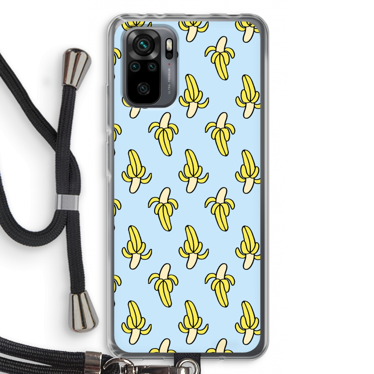 Bananas: Xiaomi Redmi Note 10 Pro Transparant Hoesje met koord