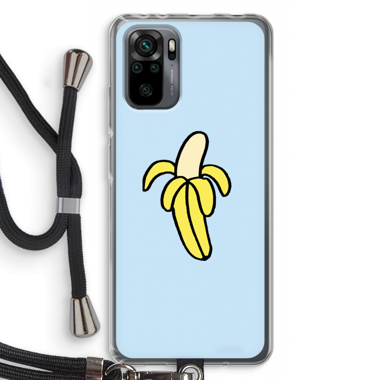 Banana: Xiaomi Redmi Note 10 Pro Transparant Hoesje met koord