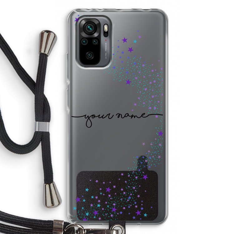 Sterren: Xiaomi Redmi Note 10 Pro Transparant Hoesje met koord