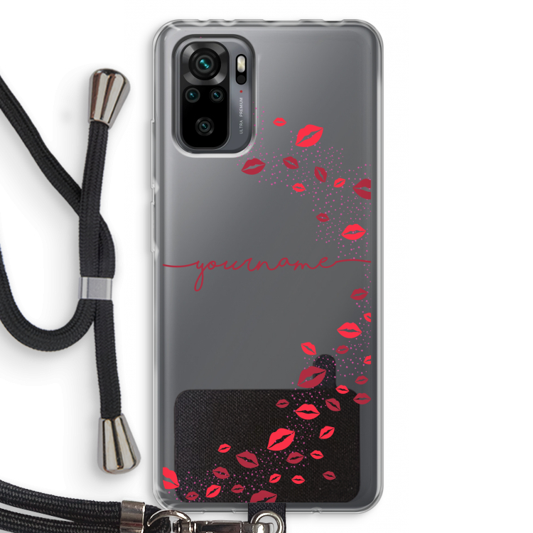 Kusjes: Xiaomi Redmi Note 10 Pro Transparant Hoesje met koord