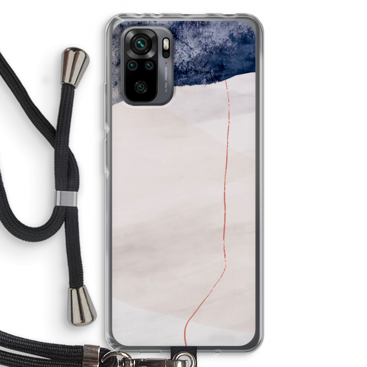 Stone White: Xiaomi Redmi Note 10 Pro Transparant Hoesje met koord