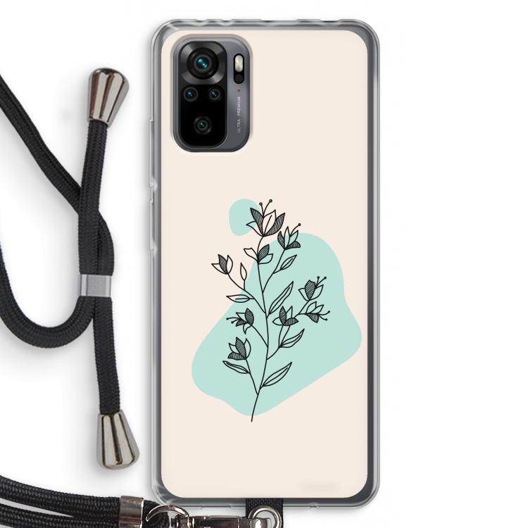 Violets are blue: Xiaomi Redmi Note 10 Pro Transparant Hoesje met koord